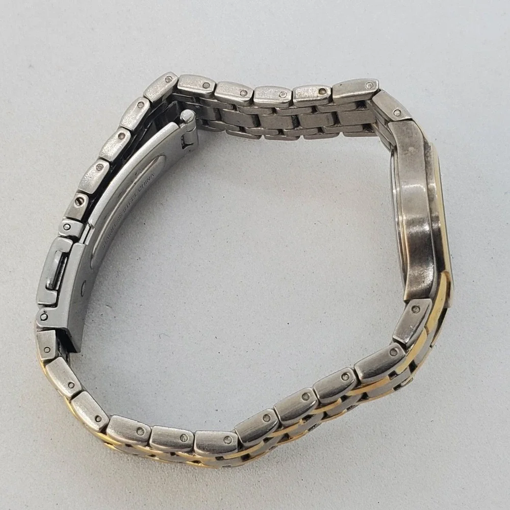 Anne Klein Women's Watch‎ Gold Silver Tone Dial Bracelet Date 6